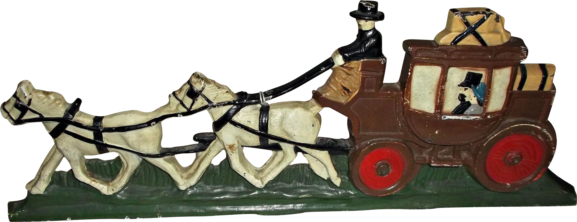 Here Is A Vintage, Painted, Cast-iron, Horse Drawn - Locomotive (2001x2001)
