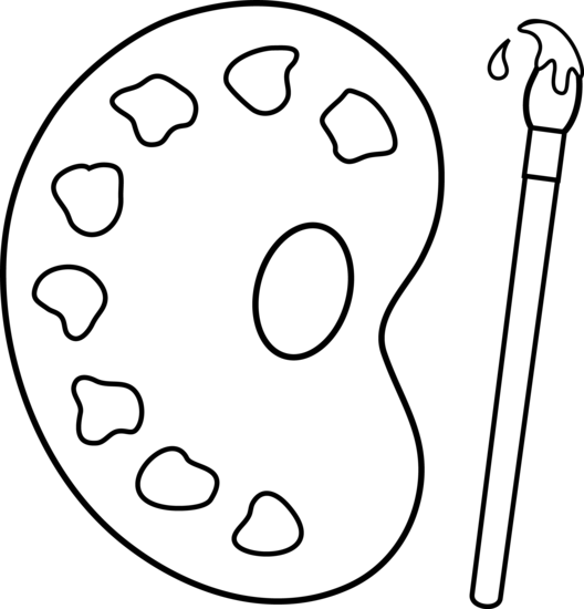 Paint Palette Clipart - Paint Palette Clipart (528x550)