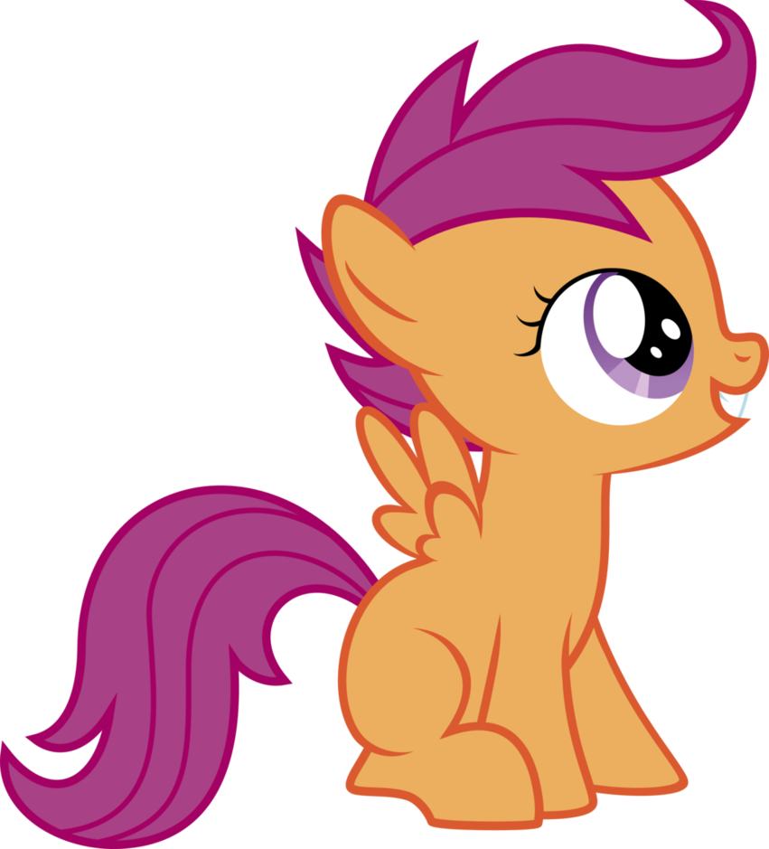 What You Mean To Me By Tommyoliverdraws - My Little Pony Scootaloo Sitting (851x939)