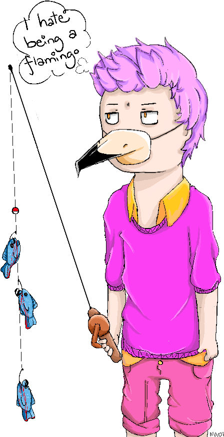 Why The Hell Am I A Flamingo Anyway By Madi-gascarr - Cartoon (600x885)