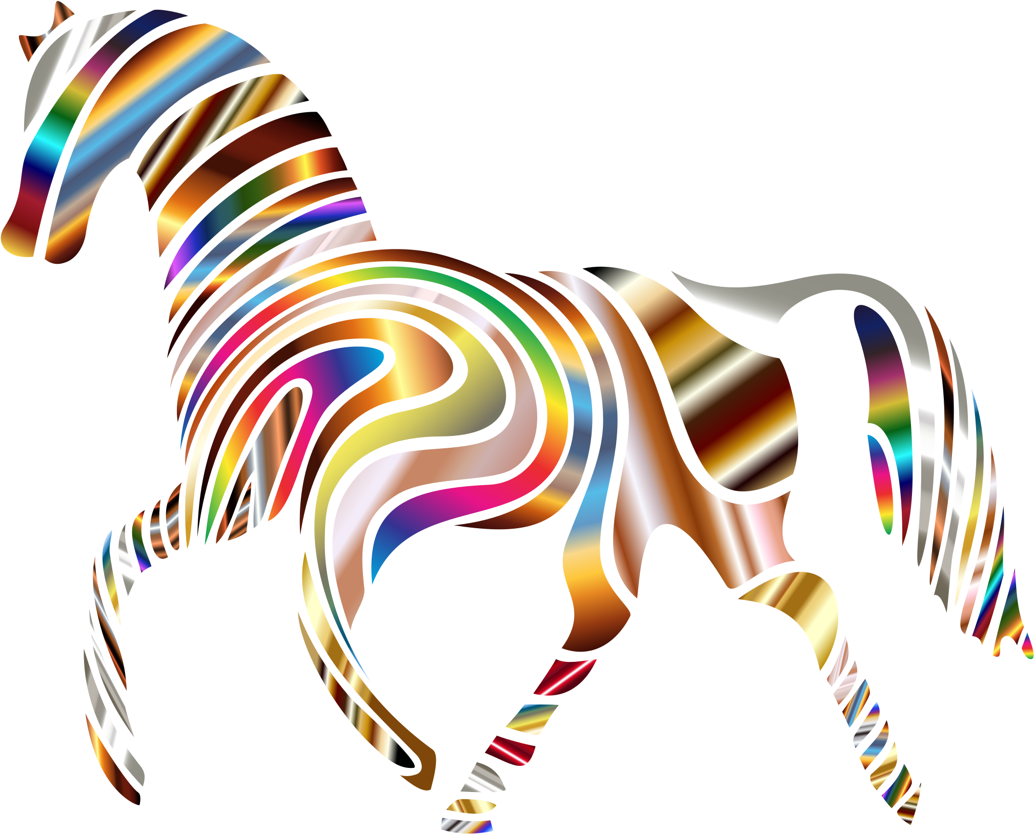 Psychedelic Horse Bclipart - Portable Network Graphics (2500x1795)