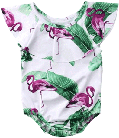 Flamingo Ruffle Swimsuit - Swimsuit (480x480)
