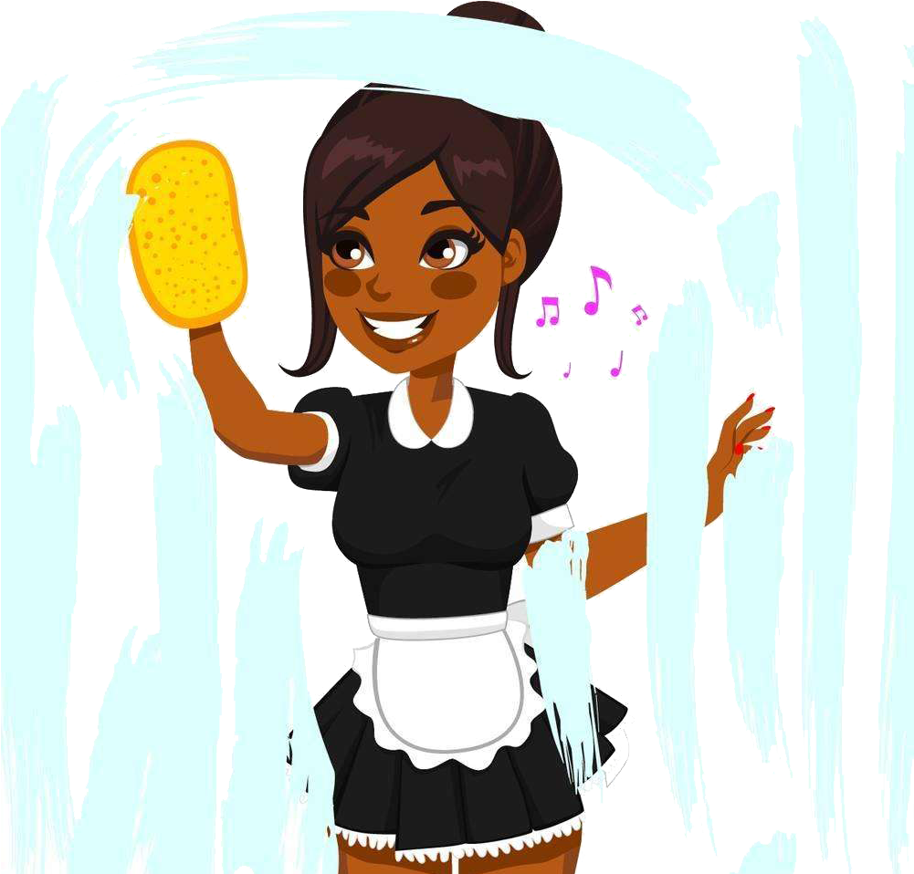 Window Cleaner African American Maid Cleaning - African American Cleaning Lady (1000x995)