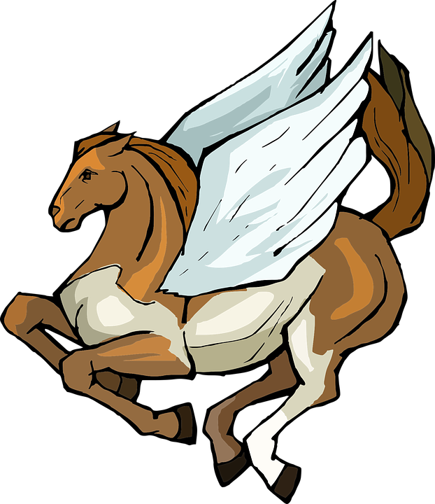 Pegasus, Horse, Wings, Character, Fantasy, Fly - Caballo Con Alas Animado (1106x1280)