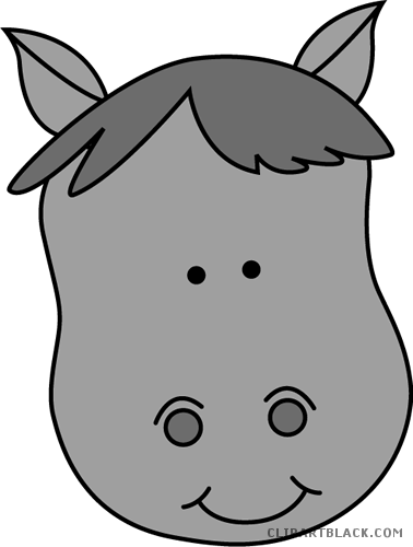 Horse Head Animal Free Black White Clipart Images Clipartblack - Horse Head Clipart Png (378x500)