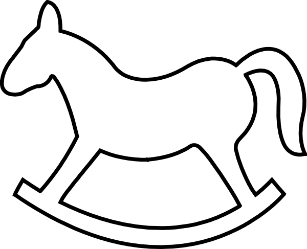 Original Png Clip Art File Rocking Horse Outline Svg - Clip Art (600x487)