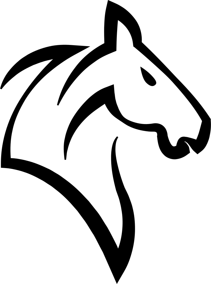 Head Of A Horse Outline Comments - White Unicorn Face Png (728x980)