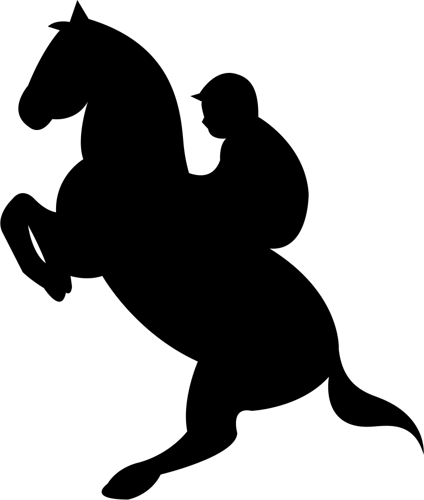 Stand Up Horse With Jockey Comments - Overwatch Soldier 76 Silhouette (832x981)