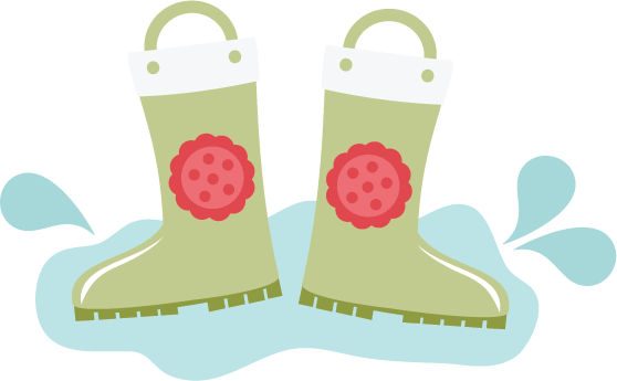 Rain Boots Svg Files For Scrapbooking Cardmaking Rain - Cute Rain Boots Clipart (558x345)