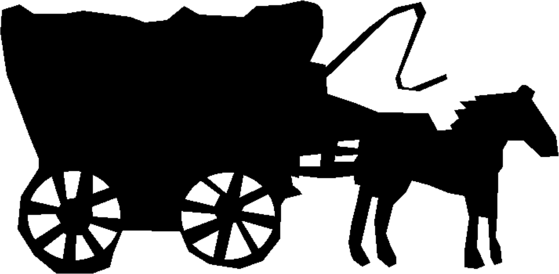 Big Image - Silhouette Of A Stage Coach (2118x1040)