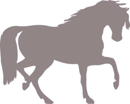 Horse, Silhouette, Isolated, Animal - Horse Silhouette Clip Art (424x340)