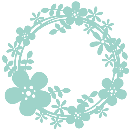 Spring Wreath Scrapbook Cut File Cute Clipart Files - Spring Wreath Scrapbook Cut File Cute Clipart Files (432x432)