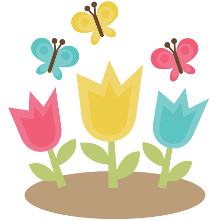 Tulips With Butterflies Svg Files For Scrapbooking - Tudo O Que Tens Feito Por Tudo (432x432)