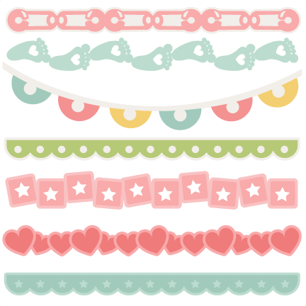 Baby Borders Svg Scrapbook Cuts Baby Svg Cut Files - Baby Border Svg (432x432)