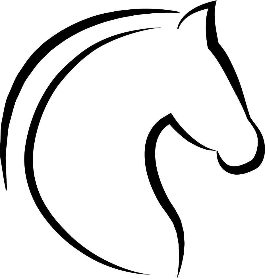 Horse Head With Hair Outline Comments - Simple Horse Head Outline (932x981)