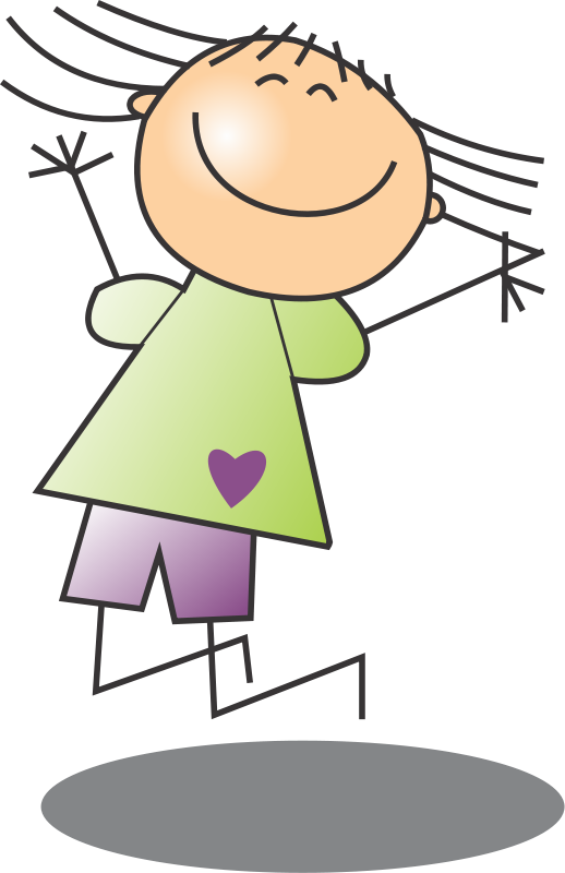 Jump Clipart Joy - Child Jumping Clipart (518x800)