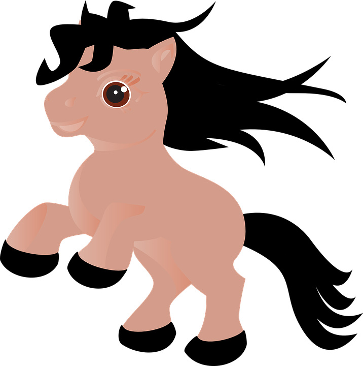Stallion Clipart Pretty Horse - Cute Horse Png (716x720)