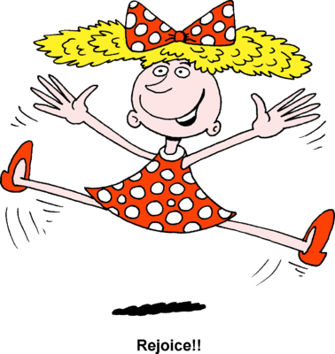 Joyful Jump Clip Art - Free Clip Art Jumping For Joy (378x400)