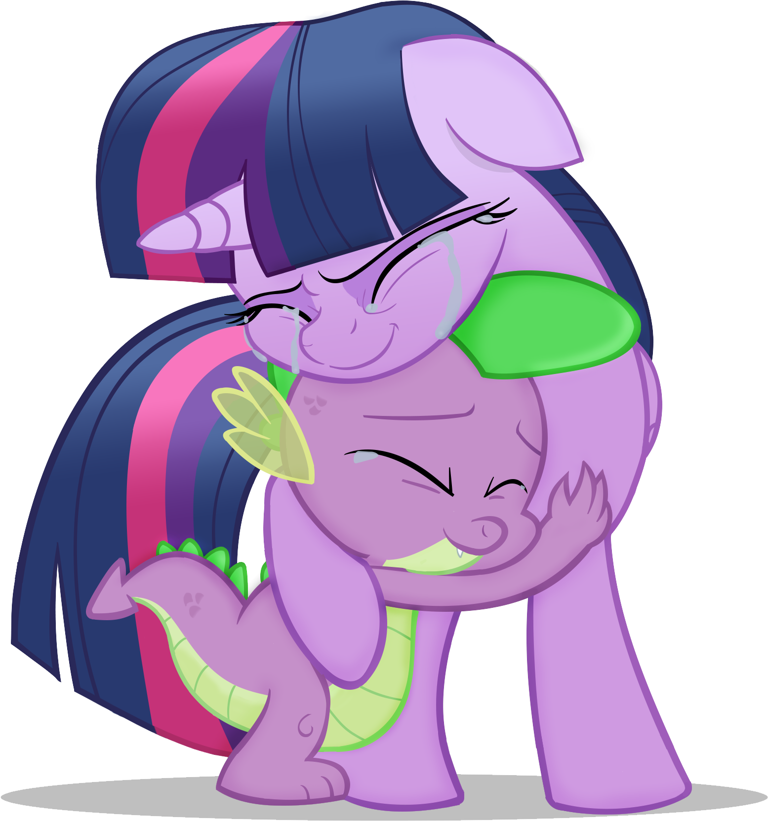 Invisibleink, Commission, Crying, Happy, Hug - My Little Pony The Movie (1716x1768)
