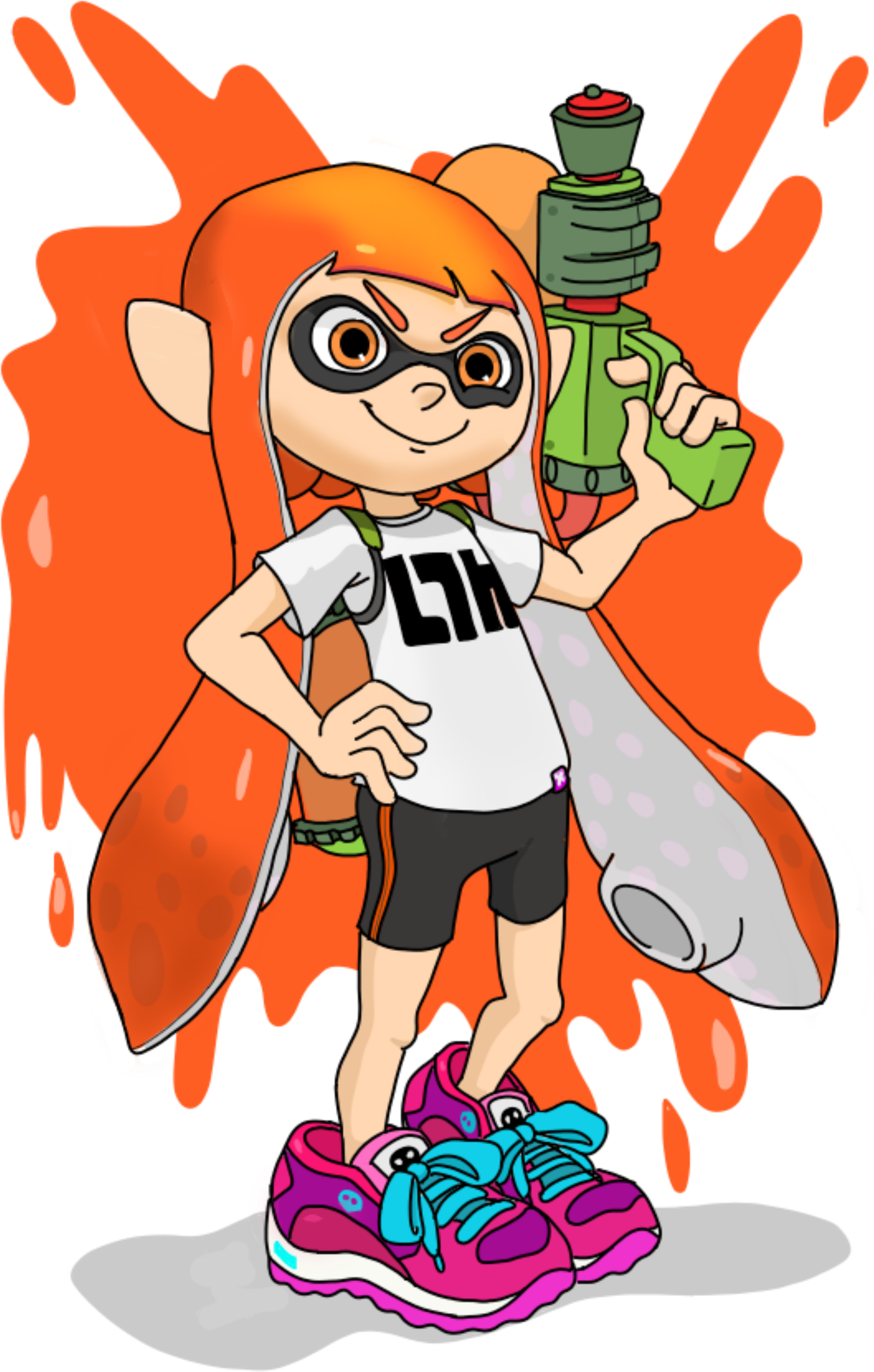 Inkling Girl By Spongedudecoolpants - Inkling Girl Fan Art (2400x3200)