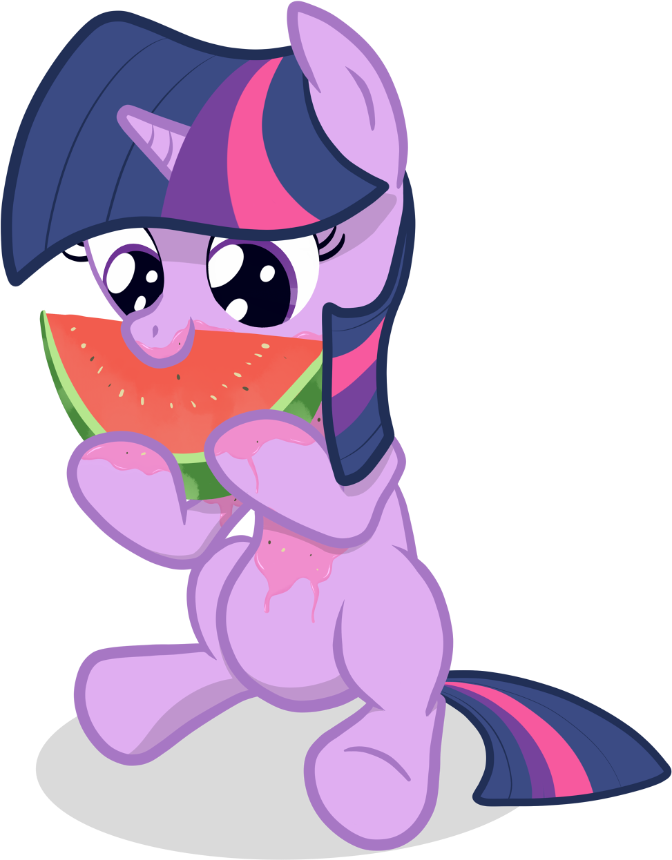 Twilight Sparkle Pinkie Pie Rainbow Dash Derpy Hooves - My Little Pony Eating Fruit (1000x1268)