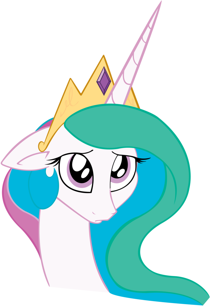 Princess Celestia Twilight Sparkle Derpy Hooves Pony - Mlp Celestia Face (743x1074)