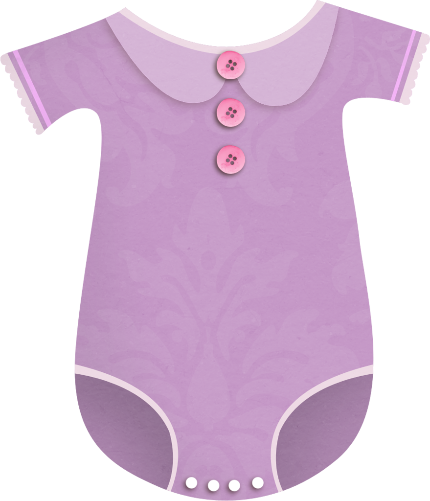 B *✿*little Love Girl - Baby Clothes Clipart Pink And Violet (879x1024)