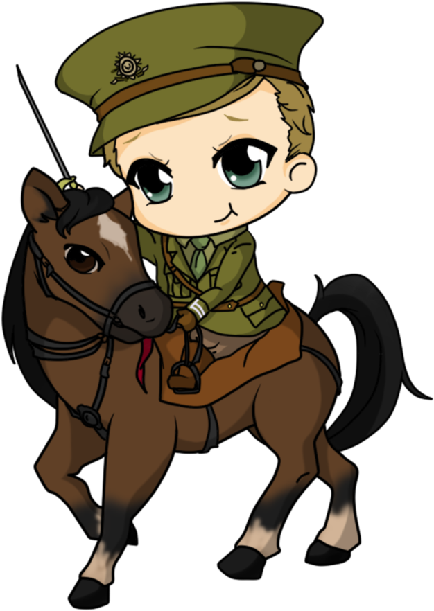 War Horse By Mibu No Ookami - Chibi Horse And Rider (755x1057)