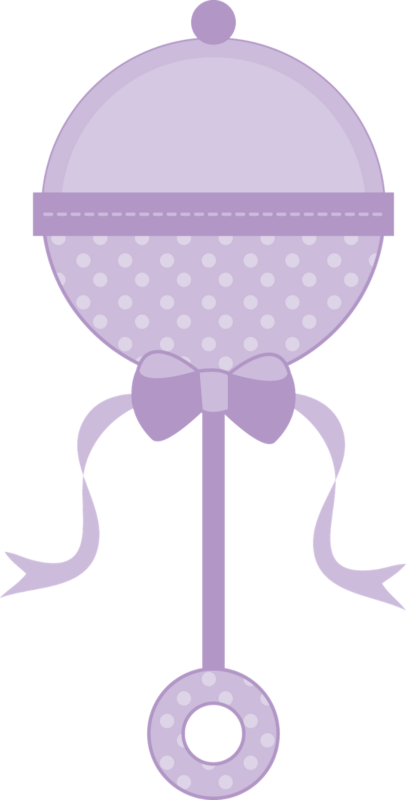 Purple Baby Rattle Clipart (813x1600)