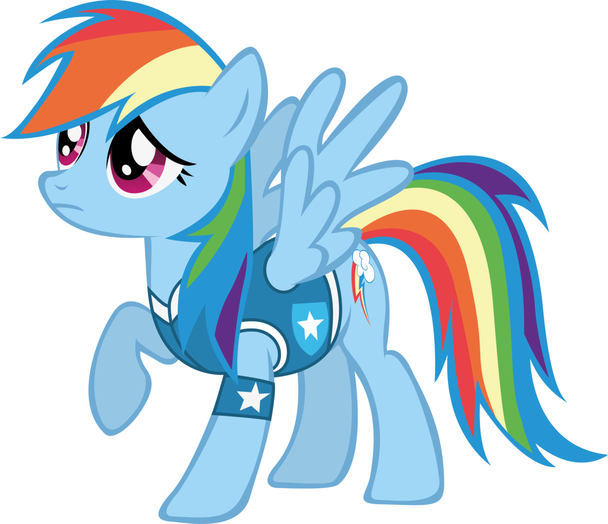 Waranto, Clothes, Female, Looking Up, Mare, Pegasus, - Moving My Little Pony (1189x1024)