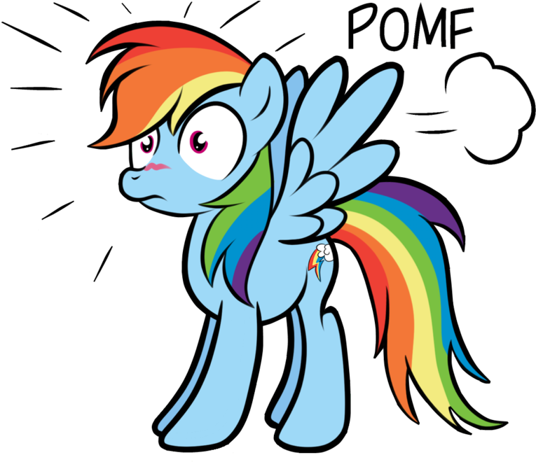 Pome Rainbow Dash Fluttershy Pinkie Pie Pony Derpy - Mlp Wing Pomf (900x674)