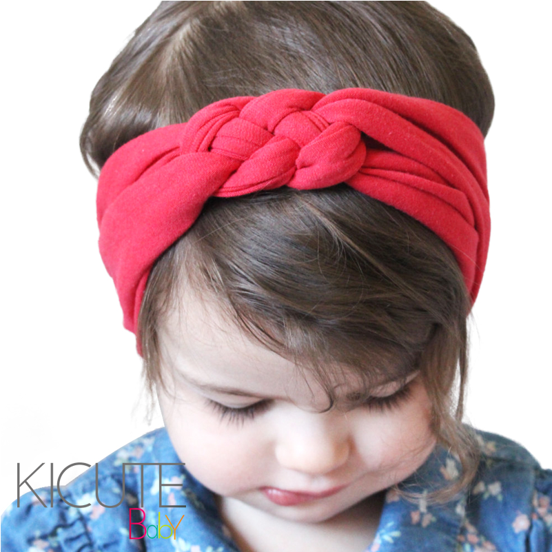 Turbante Bebê Menina Basic Vermelho - Kids Hair Bands (1000x1000)