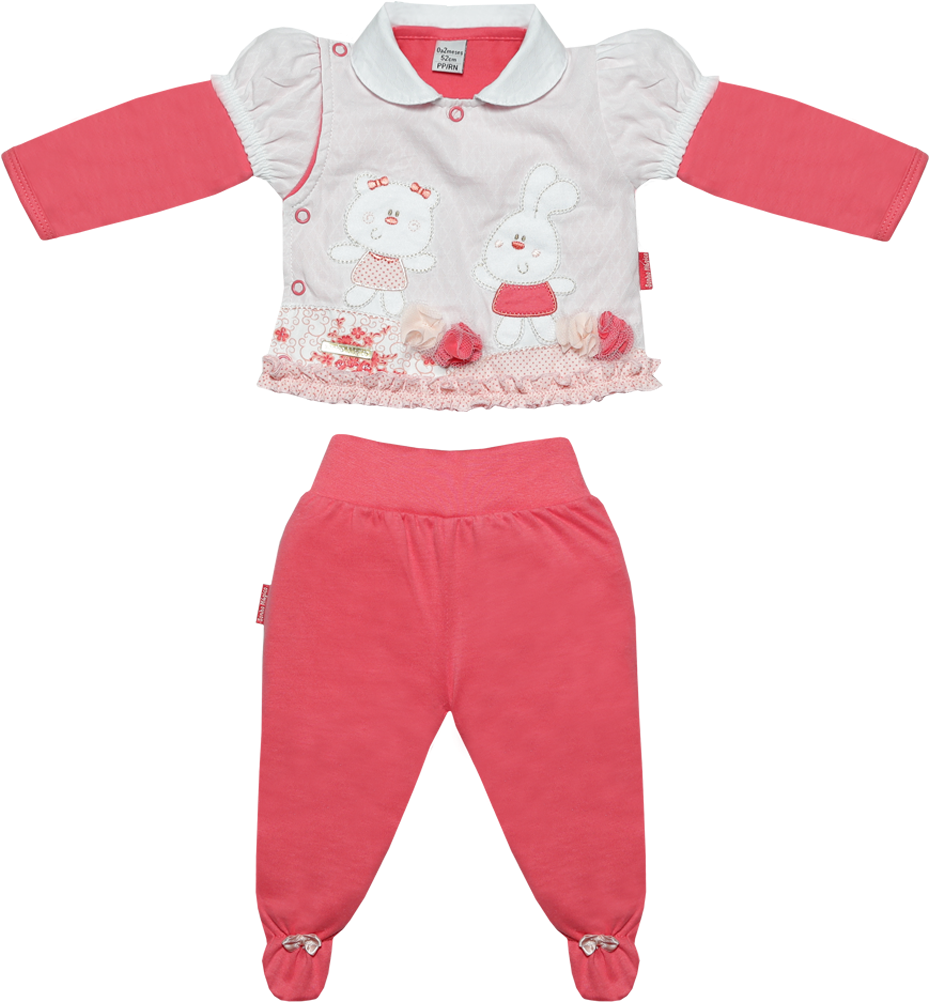 Conjunto Menina Bebê Malha Ursinhas 2pçs - Jeans (1100x1100)