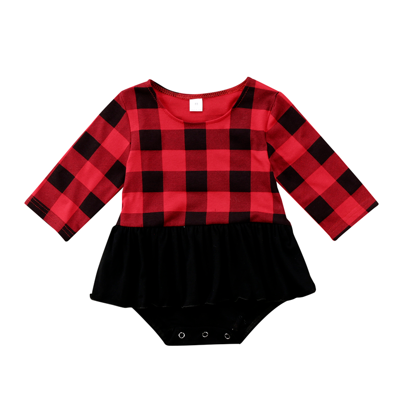 Body Infantil Menina Cervos Natal Vermelho - Body Xadrez Para Bebe Menina (1000x1000)