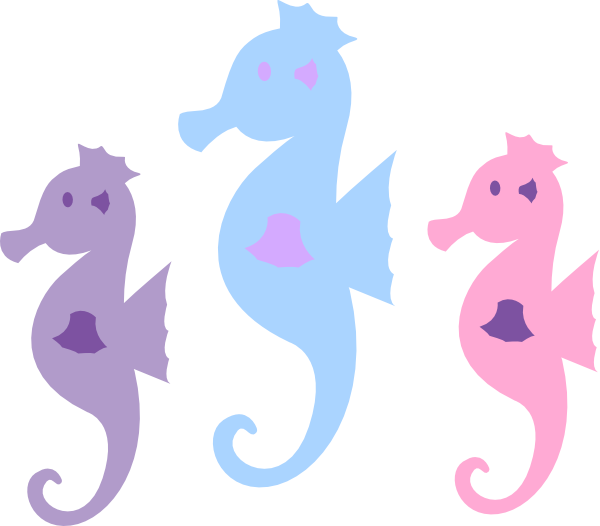 Pink Seahorse Clipart (600x526)