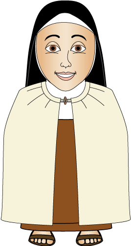 Here Is A Discalced Carmelite, Discalced Meaning Barefoot, - Cartoon (268x500)
