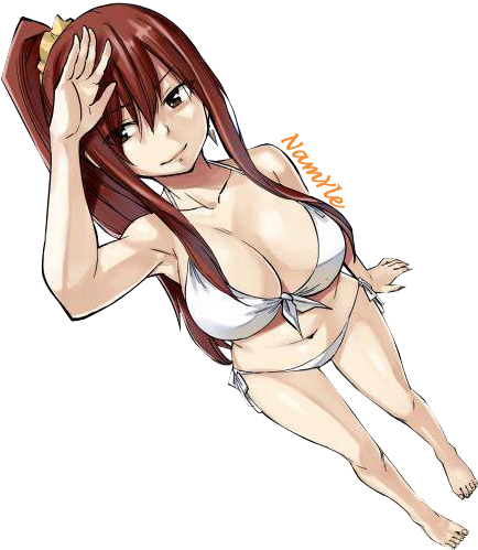 Erza Scarlet Clipart Hd - Erza Scarlet Manga Art (556x571)