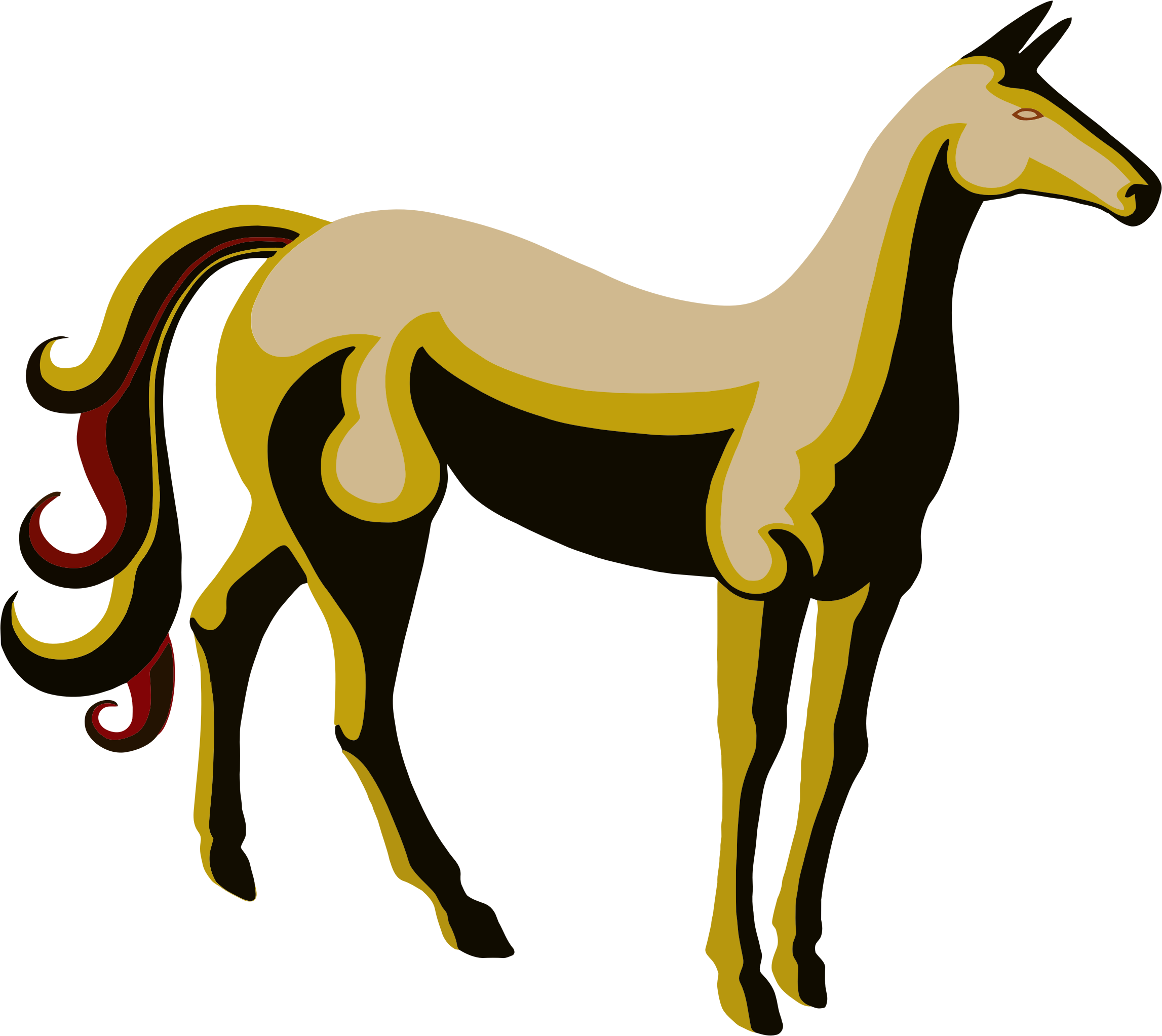 Vintage Stylized Horse - Poster Wpa William Sommer, Retro-werbung Big Box Art (2294x2045)