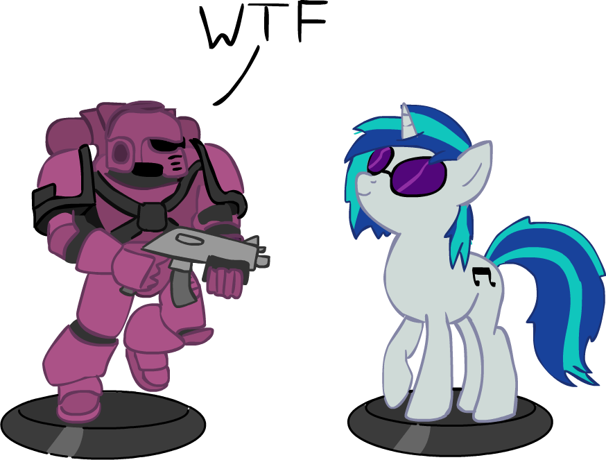 Mellowbloom, Bolter, Dj Pon-3, Miniature, Safe, Space - Mlp Warhammer 40k Luna (874x663)