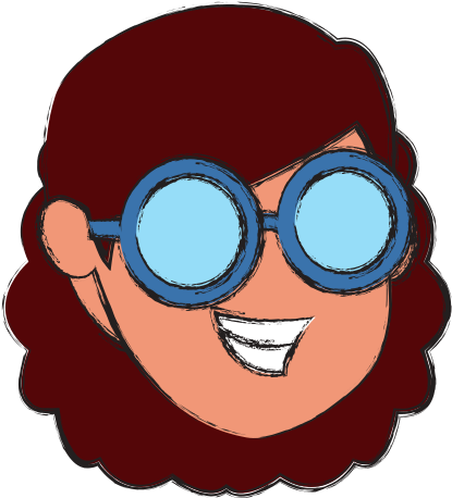 Girl Cartoon Face - Vector Graphics (550x550)