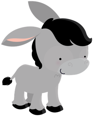 Ckren Uploaded This Image To 'navidad/reyes Magos' - Cute Donkey Clipart (345x480)