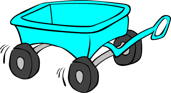Wagon - Red Wagon Clip Art (600x328)