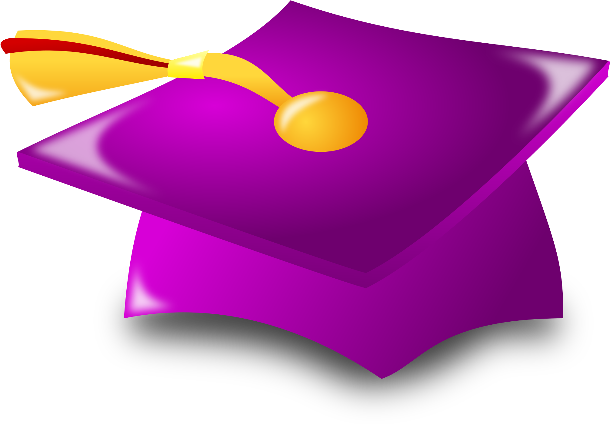 Purple Clipart Graduation - Graduation Cap Clip Art (2400x2400)