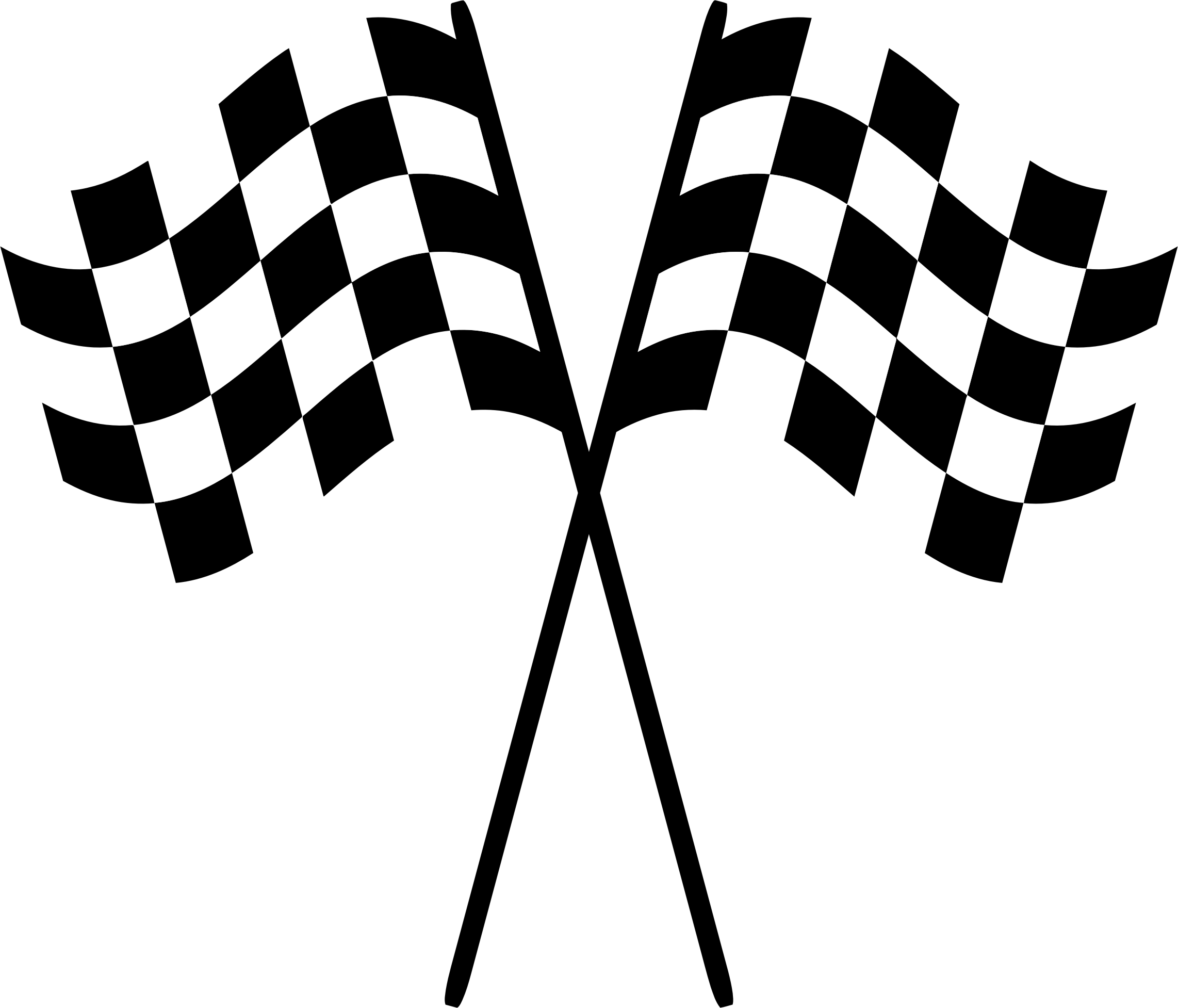 Racing Clipart Flag Png - Checkered Race Flag Png (2284x1954)