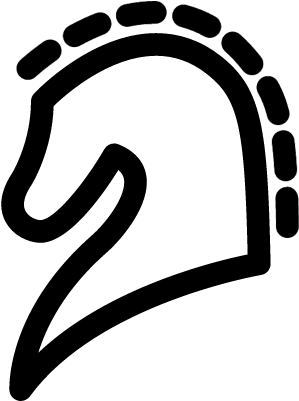 Horse Head Outline In Side View Vector - Horse (400x400)