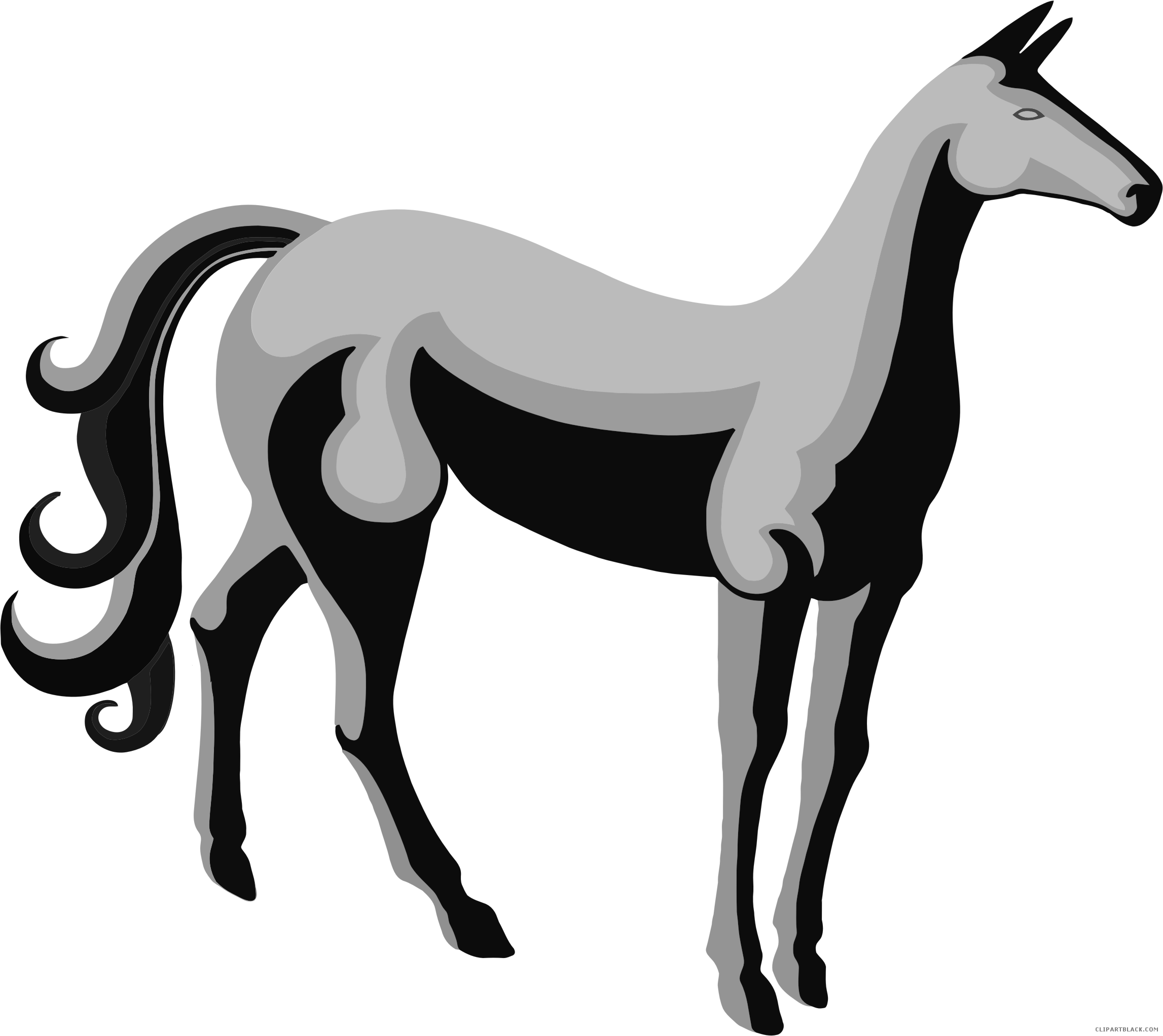 Vintage Horse Animal Free Black White Clipart Images - Poster Wpa William Sommer, Retro-werbung Big Box Art (2294x2045)
