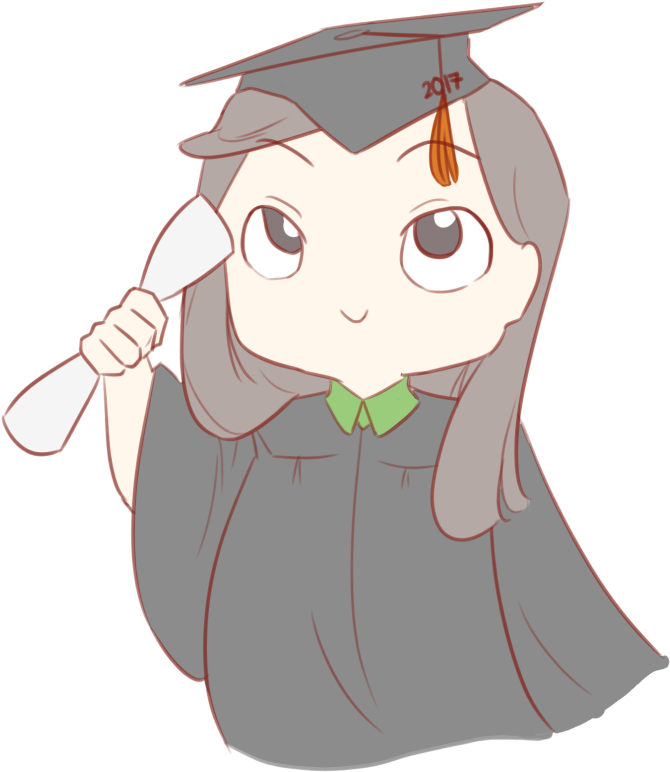 Structural Engineering Women In Stem Chibi Illustration - Graduation (750x1000)