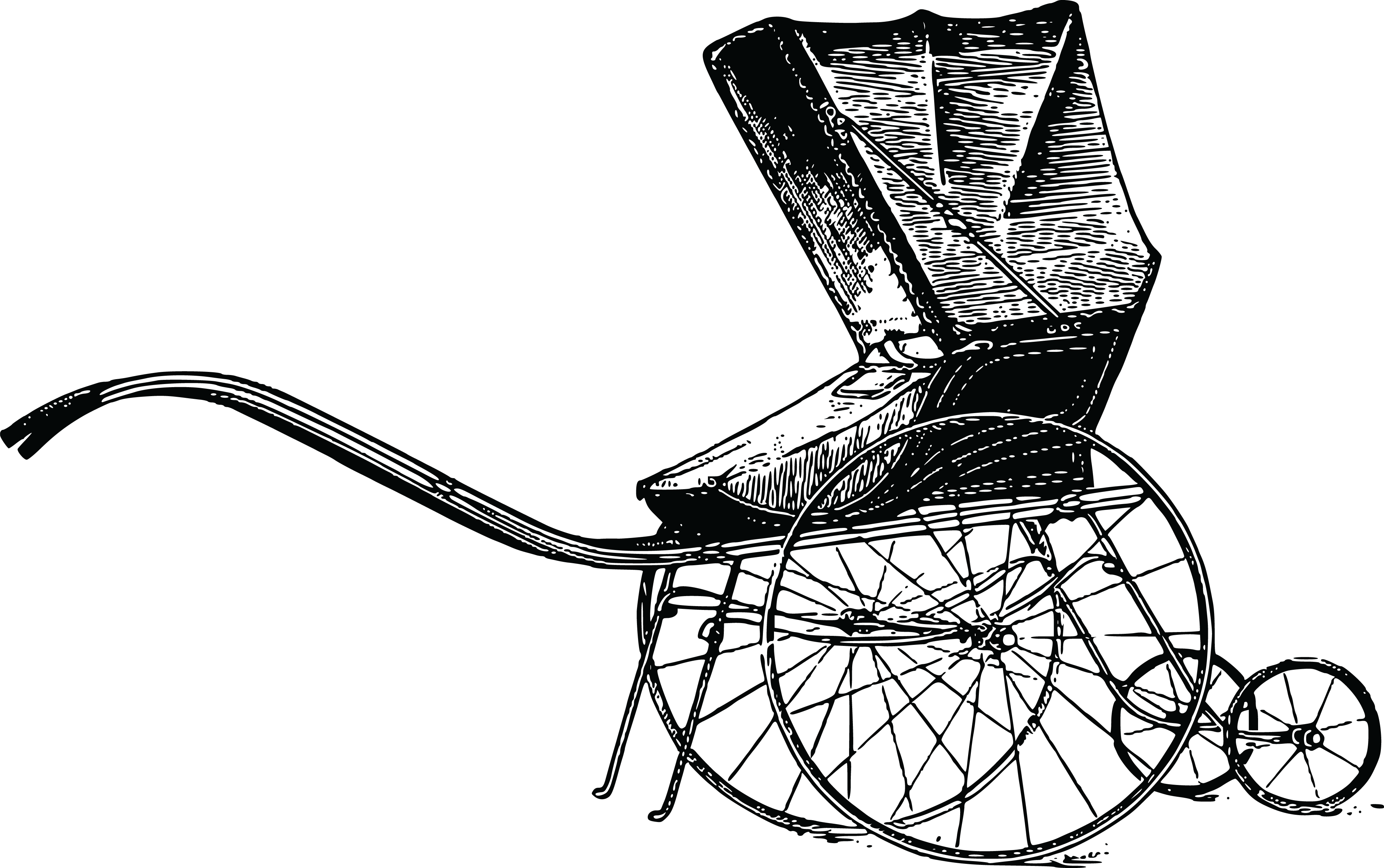 Free Clipart Of A Baby Stroller - Baby Transport (4000x2509)