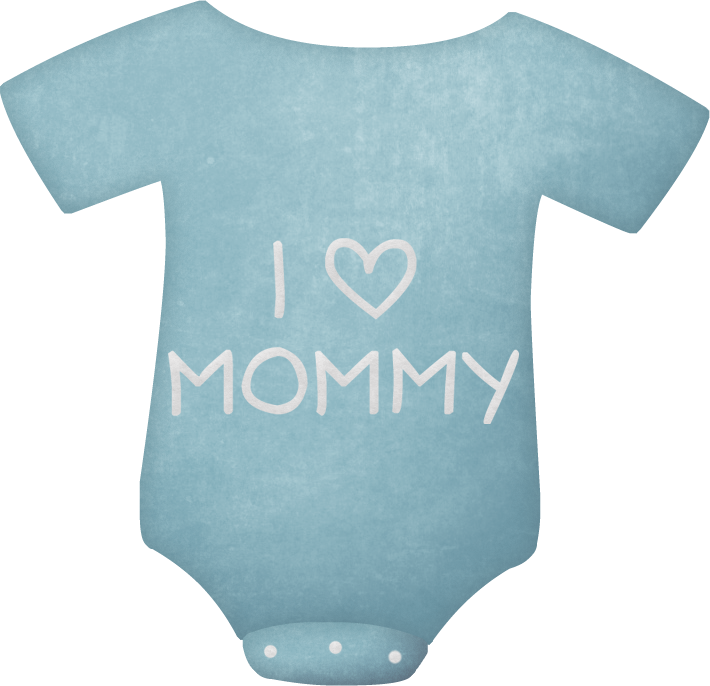 I Love Mommy Onesie - Blue Onesie Clipart (710x686)