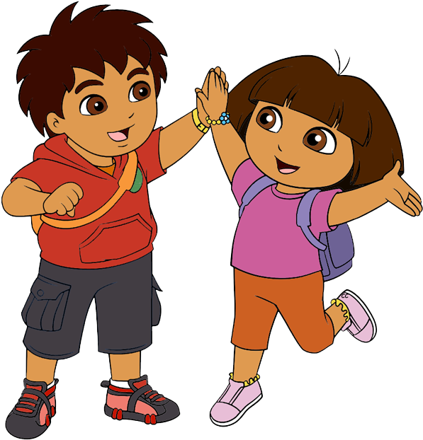Dora And Diego Clipart (600x635)